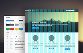 Adobe XD bootstrap 4.0 grid and guide template thumbnail